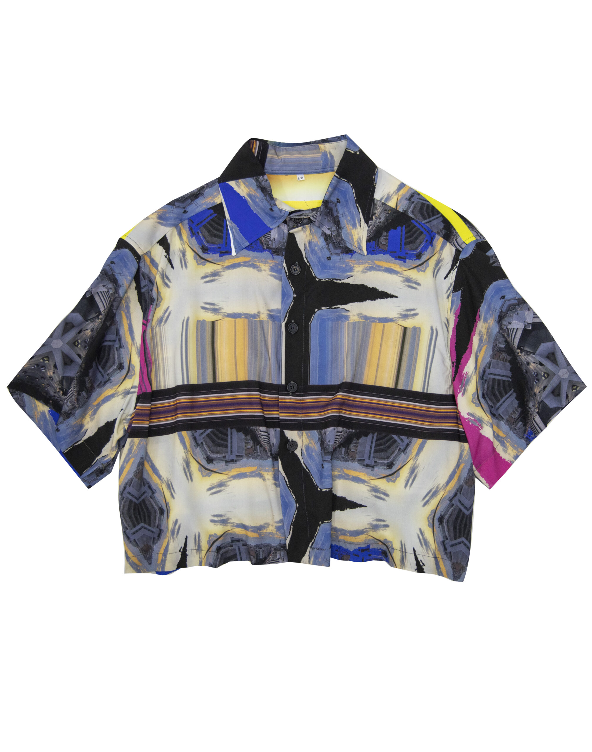 Short shirt in Luminous print - Image 5