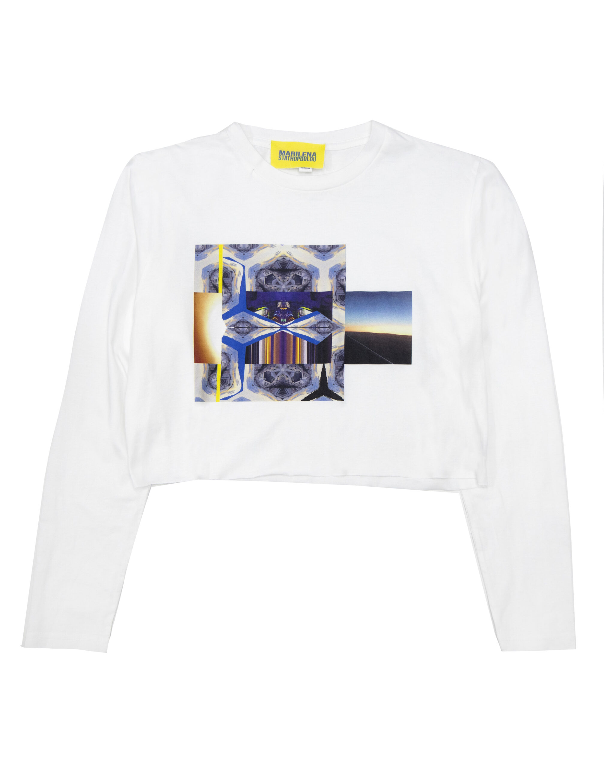 Longsleeve T-shirt in Luminous print - crop