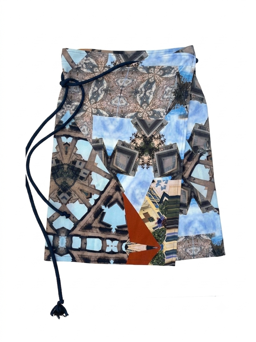 Short sarong (pareo) in Agora print