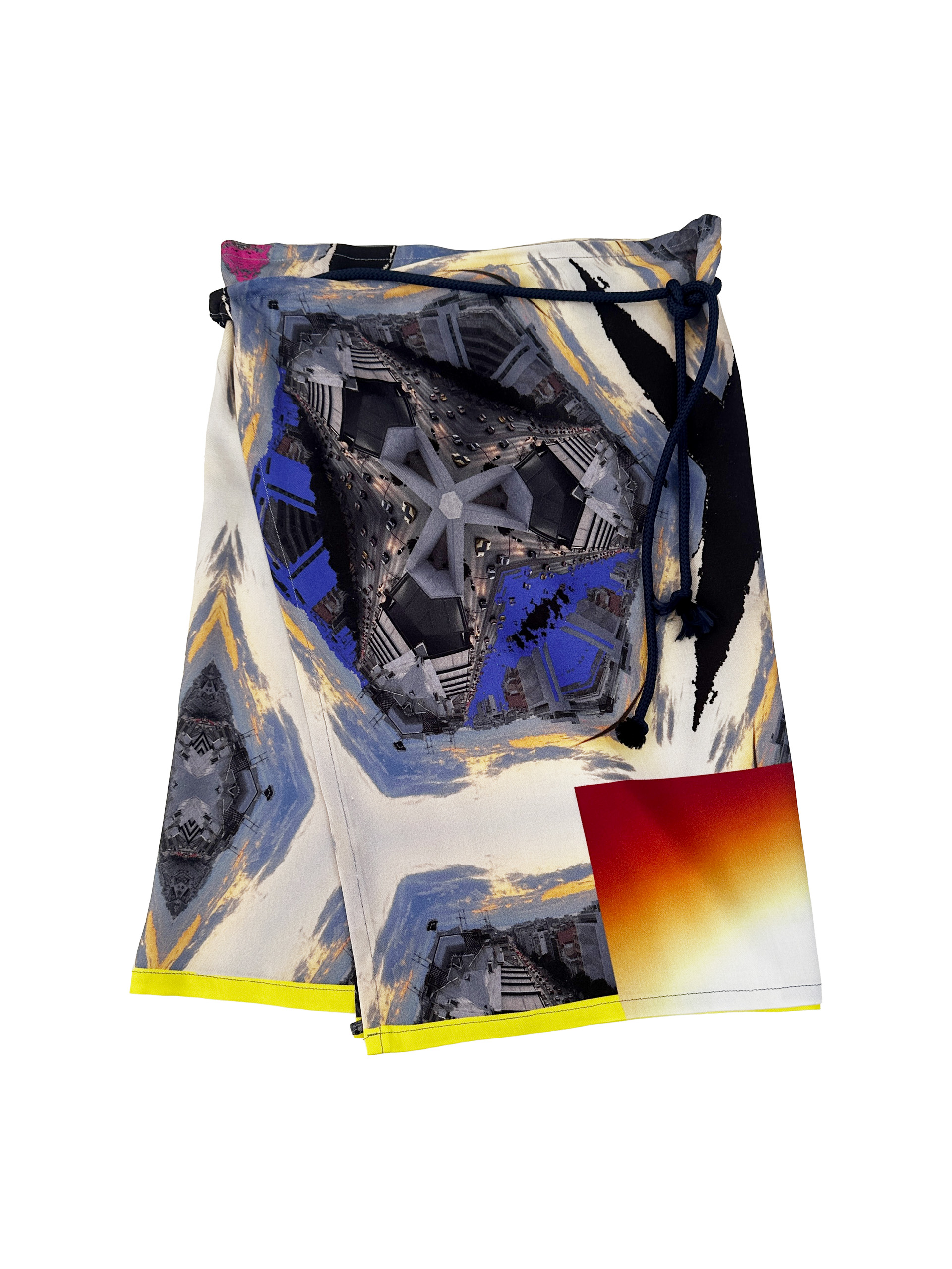 Short sarong (pareo) in Luminous print